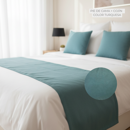 Pie de Cama Unifaz Turquesa