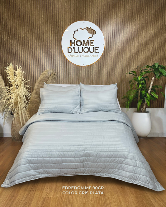 Edredón Microfibra Gris Plata