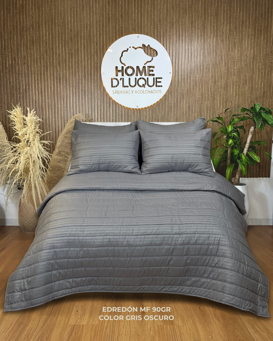 Edredón Microfibra Gris Oscuro